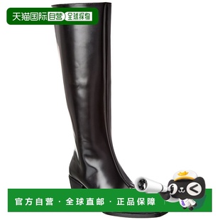 美国奥莱直发女鞋 自营rag 黑色 bone碎骨Joni皮革及膝长靴