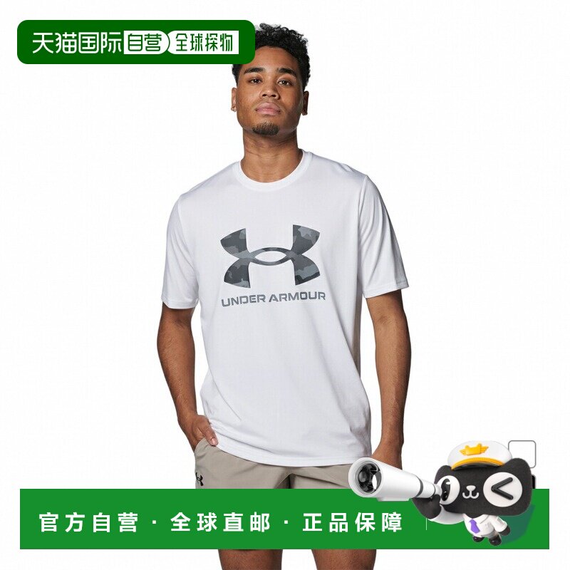 日本直邮Under Armour 男装短袖T恤 UA Tech 迷彩 1384797 运动上