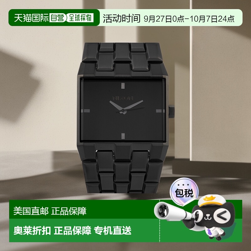 自营 Nixon Ticket II 全黑 34 毫米不锈钢手表 A1262-001 美国奥