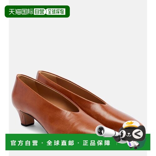 香港直邮calvin klein 女士 Bri 皮质浅口鞋 brown棕色 舒适时尚