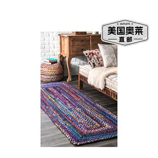 自营 nuLOOM 手工编织塔玛拉地毯 - 蓝色 美国奥莱直发