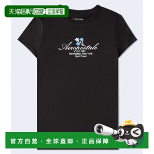 自营Aeropostale Script Floral Graphic Tee - black 7 美国奥莱