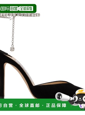 香港直邮潮奢 Jimmy Choo 周仰杰 女士 黑色 Saeda 100 高跟鞋 SA