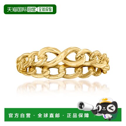 自营 Ross-Simons 意大利 14kt 黄金 Infinity Symbol Curb-Link