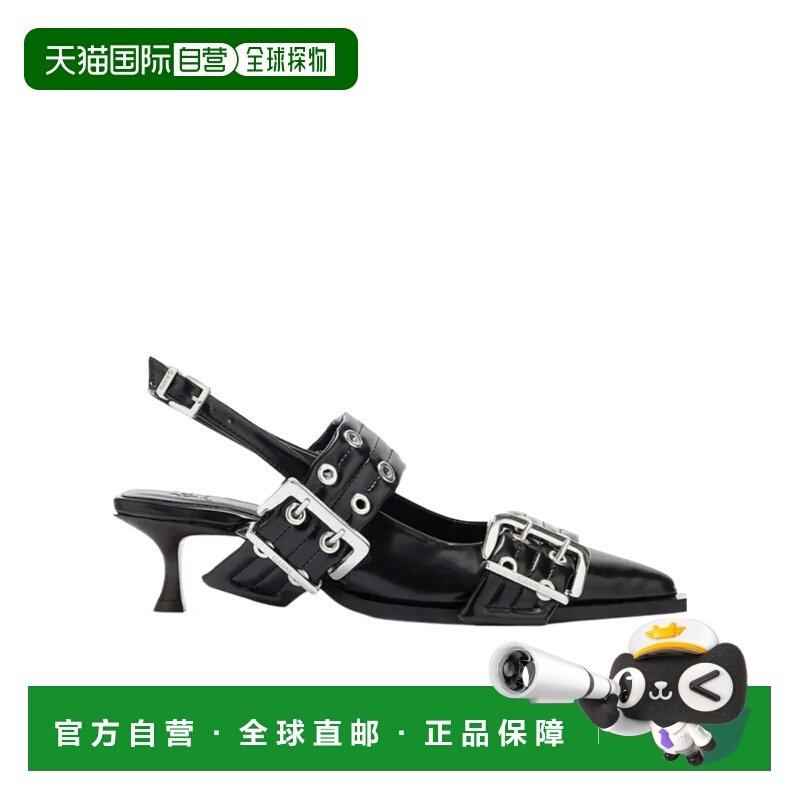 香港直邮GANNI 女士高跟鞋 B1020092099 SS2026 黑色,女鞋,浅口单鞋,淘宝优惠券,粉丝福利购,淘宝优惠卷