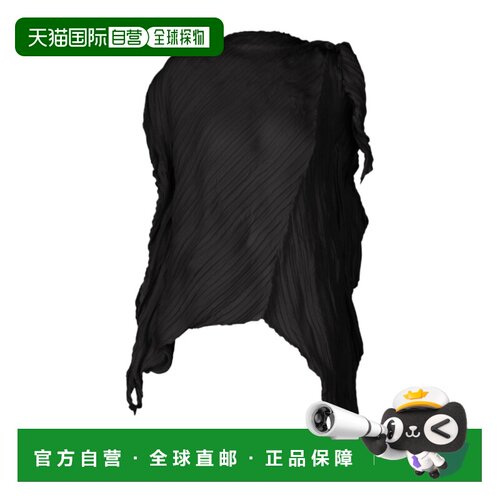香港直邮ISSEY MIYAKE 女士披肩 IM56FJ67415 SS2025 黑色 不规则