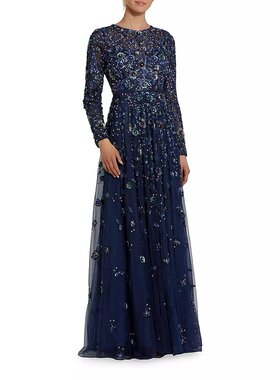 美国直邮MAC DUGGAL 女士 连衣裙 长袖  修身时尚 优雅自然女装