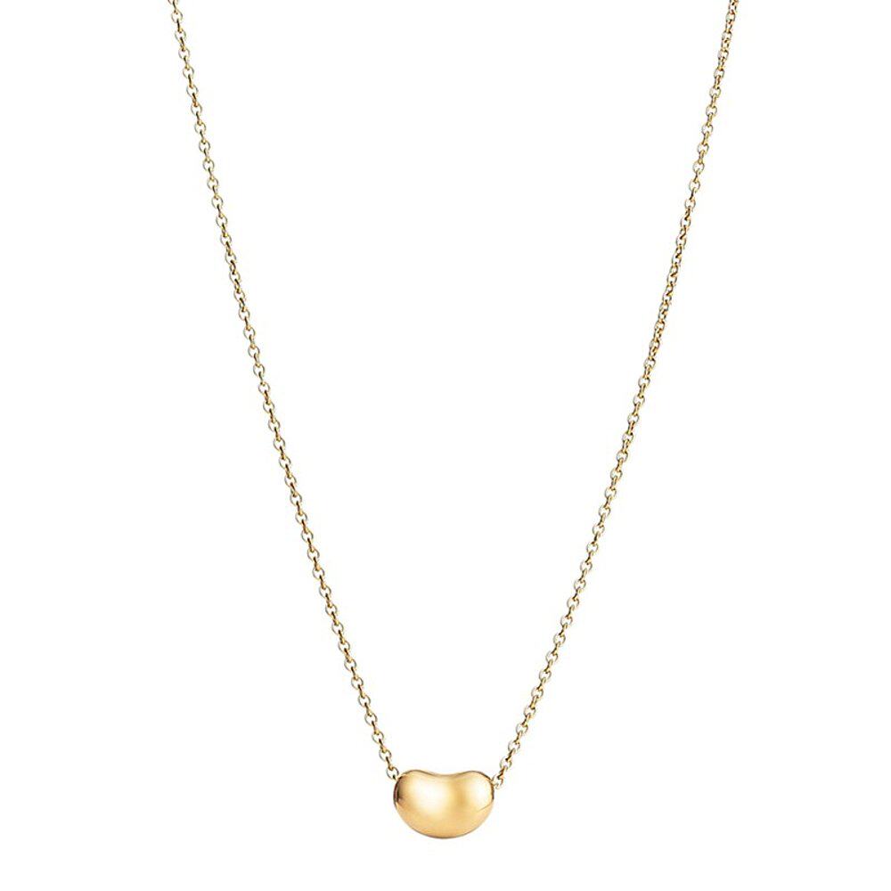 欧洲直邮Tiffany & Co./蒂芙尼 18K黄金6.5毫米豌豆吊坠Bean项链