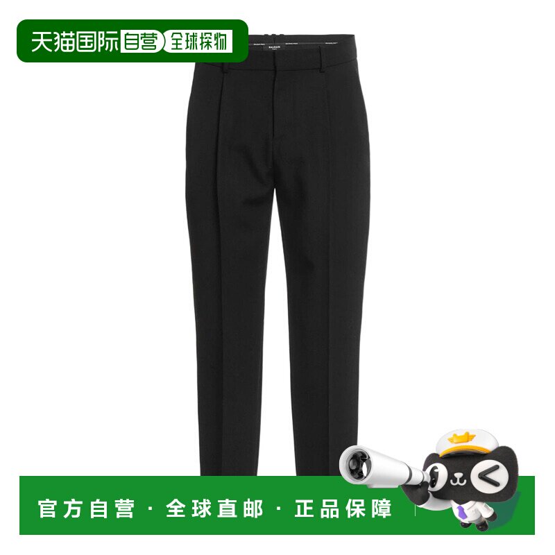 1h可退 香港直邮Balmain 腰带环直筒休闲裤 FH0PM110WC09