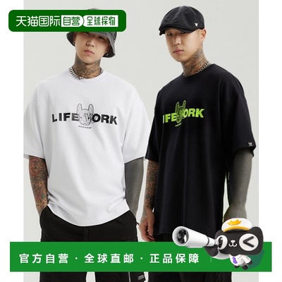 韩国直邮LIFEWORK 公用男士新款纯棉T恤男装LW232TS624