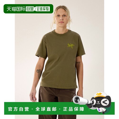 欧洲直邮Arc'teryx 始祖鸟KRAGG棉质鸟标拼贴短袖圆领衫 女装户外