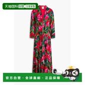 香港直邮FARM 印花绉纱长款 RIO 1h可退 女士 裹式 连衣裙 337484DR