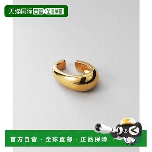 1h可退 日本直邮COCOSHNIK 女士 镶金椭圆耳夹 设计感金属耳饰 76