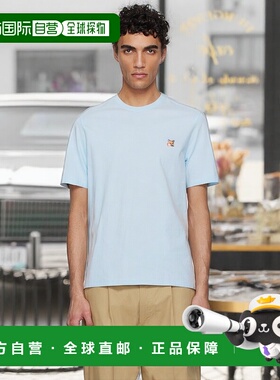 1小时内可退 香港直邮MAISON KITSUNE 男士 蓝色 Fox Head Patch