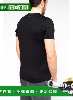 香港直邮PRADA 男士T恤 UJM564S092710F0002 AW2024 黑色上衣男装