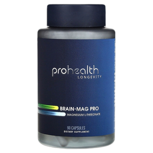 香港直邮ProHealth Longevity,Brain-Mag Pro，L-苏糖酸镁，90 粒