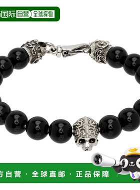 1h可退 香港直邮Emanuele Bicocchi 男士 Skull Beads 手链 SHBRK