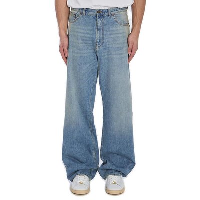 Valentino 华伦天奴 男士 徽标贴饰直筒牛仔裤 6V0DE04NAV4