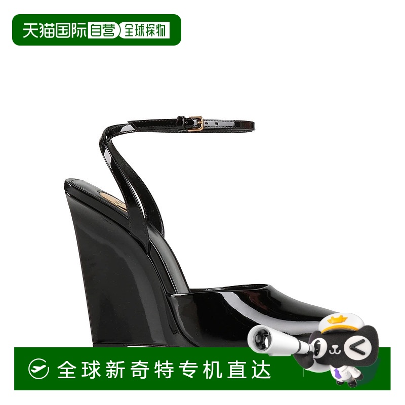 1h可退 香港直邮潮奢 Saint Laurent 圣罗兰 女士 凉鞋 black黑色