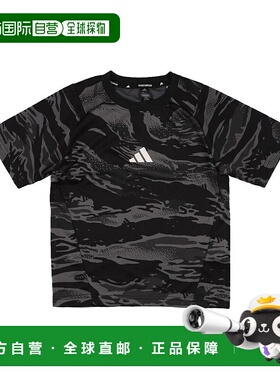 日本直邮 Essentials 儿童半袖机能印花T恤 JM4541 黑色