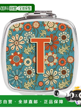 自营 Carolines Treasures CJ2012-TSCM 字母 T 花复古蓝色正品