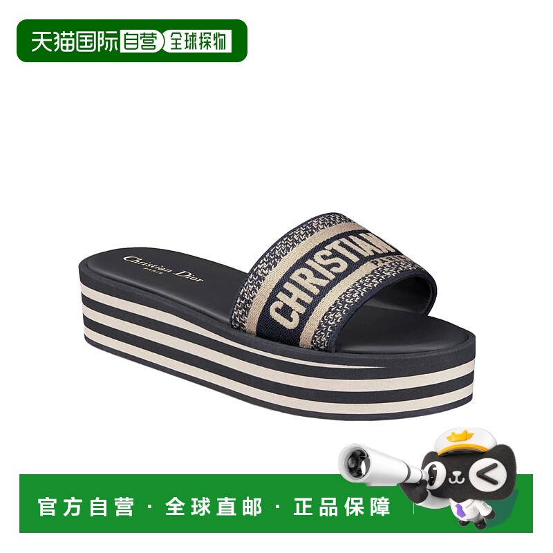 1h可退 香港直邮DIOR 女士拖鞋 KCO258ERCS56B SS2025 黑色 Dway