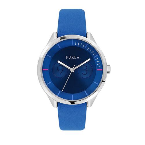 【美国奥莱】直发 Furla/芙拉 Metropolis 蓝色表盘小牛皮手表女