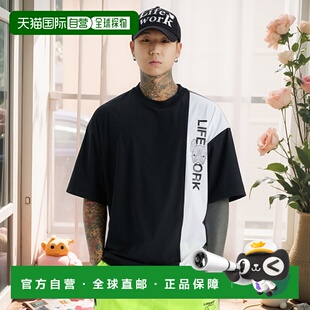 韩国直邮LIFEWORK 公用男士T恤新款纯棉短袖男装LW232TS641