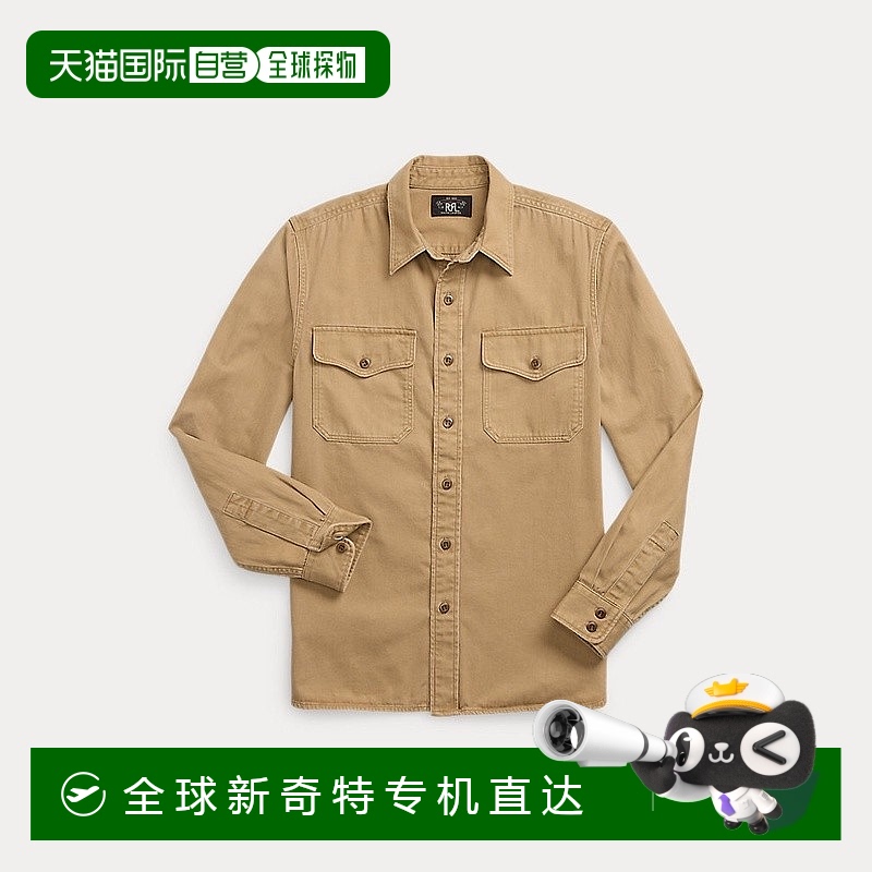 欧洲直邮RalphLauren拉夫劳伦 RRL军官斜纹工作服衬衫