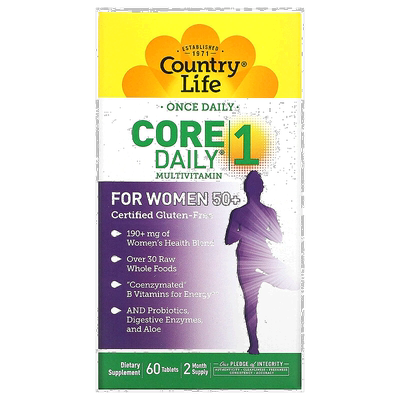 香港直发Country Life乡村生活维生素富含芦荟温和益生菌60粒