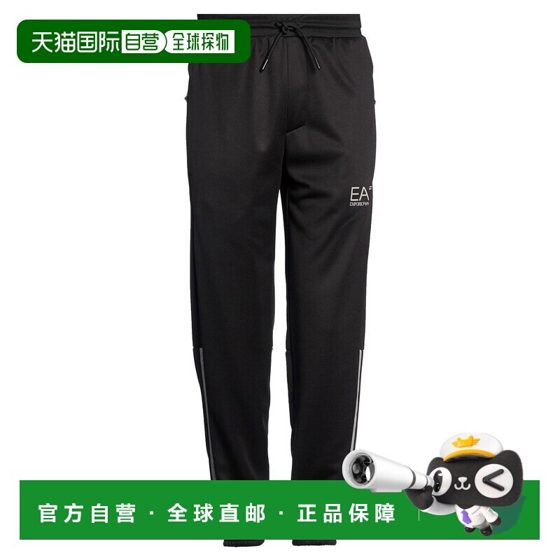 香港直邮潮奢 Ea7 男士 运动裤 black黑色 舒适时尚