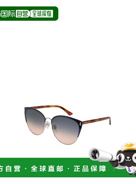 香港直邮GUCCI 女士眼镜 GG0197S004 AW2021 花色 徽标细节太阳镜