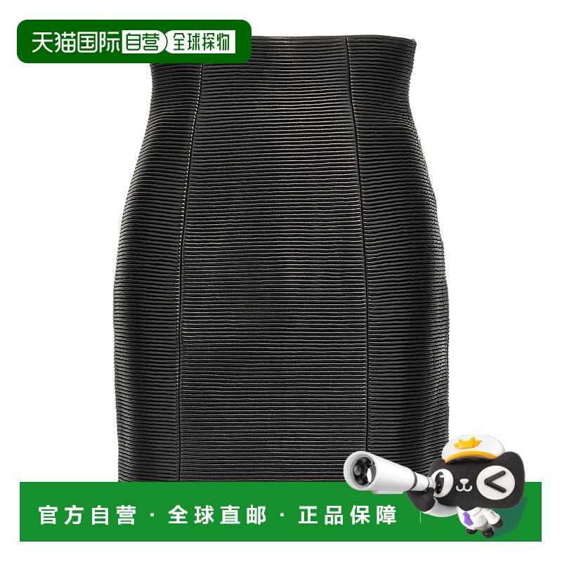 香港直邮Balmain 拉链半身裙 EF1LA495LC62包臀裙百褶裙高腰