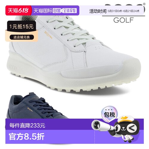 日本直邮ECCO BIOM HYBRID Lace 女士防水无钉高尔夫球鞋100573）