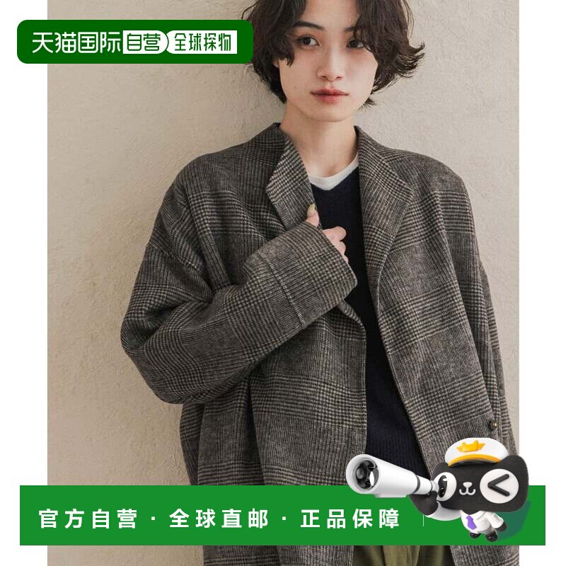 日本直邮URBAN RESEARCH 羊毛里弗中长款大衣 格纹