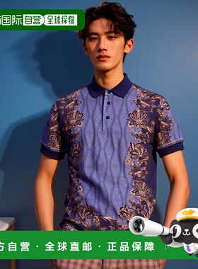 1h可退 香港直邮ETRO 男士T恤 MRMD0004AK568X0883 SS2025 蓝色 P