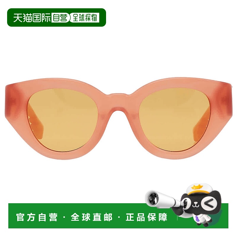 自营Burberry Meadow Orange Cat Eye Ladies Sunglasses BE4390F