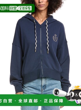 自营 THE UPSIDE Cascade Jude Crop连帽衫-蓝色 美国奥莱直发