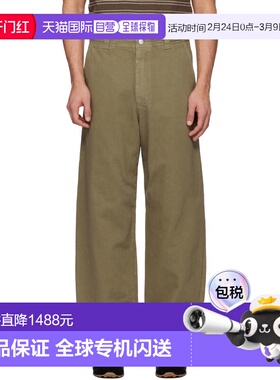 1h可退 香港直邮潮奢 A.P.C. 男士 绿色 Chino 长裤 COGZVH08028