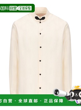 1h可退 香港直邮valentino 华伦天奴 男士 灰白色衬衫 6V0ABSI09E