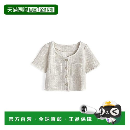 日本直邮日潮 GRL 珍珠扣呢料短款夹克ks111外套上衣