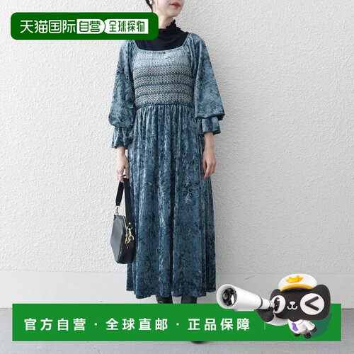 SHIPS bon_meur: 可水洗 压碎丝绒打褶连衣裙