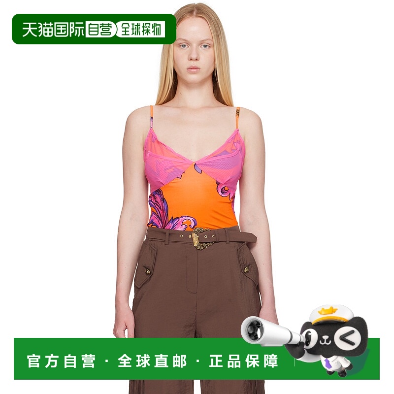 1h可退 香港直邮潮奢 versace 范思哲 女士 粉色 & 橙色 Outline