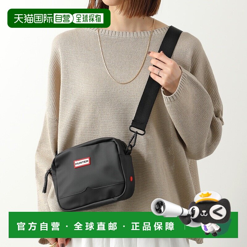 日本直邮HUNTER NETHY 单肩包 (HXRU0055252) 女士斜挎包带橡胶标图片