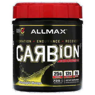 香港直邮ALLMAXCARBION+ 营养粉含电解质菠萝25.6 7健身碳水补充