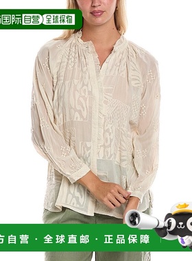 自营 Johnny Was Molli白色衬衫 美国奥莱直发