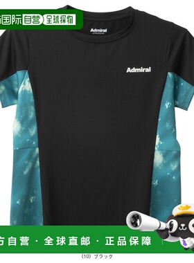 日本直邮Admiral Tennis Wear 侧边喇叭下摆图案T恤 女士 ATLA503