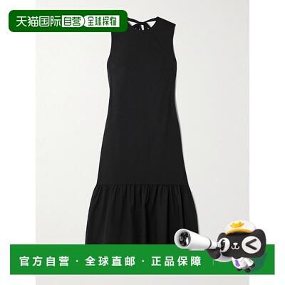 香港直邮THEORY 希尔瑞 女士 褶皱羊毛混纺中长连衣裙 P040160700