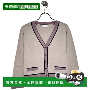 1h可退 日本直邮12Twelve Agenda 女士V领配色开衫式针织衫 春秋