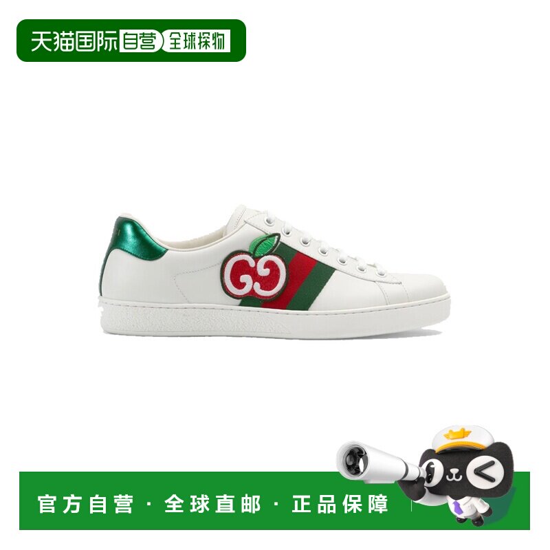 自营1h可退 Gucci Ace系列GG苹果印花休闲运动鞋 611376DOPE0906